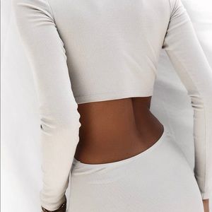 A cutout long sleeve Midi Dress